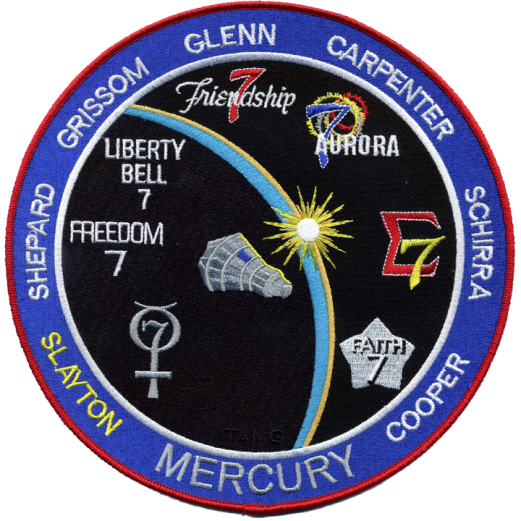 Framed Patch Mercury Commemorative 8"